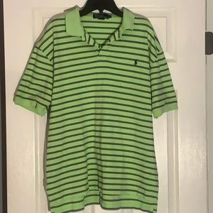 Polo Ralph Lauren Lime Green Striped Polo